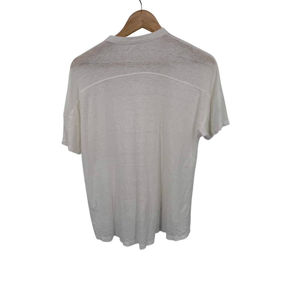 Eileen Fisher 100% Organic Linen Top Womens M Natural Minimalist Breathable - Picture 2 of 6